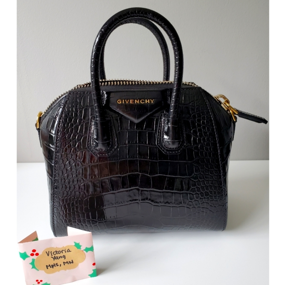 Givenchy Antigona Mini Croc Embossed